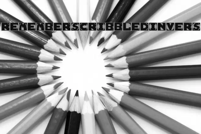 RememberScribbledInvers フォント examples
