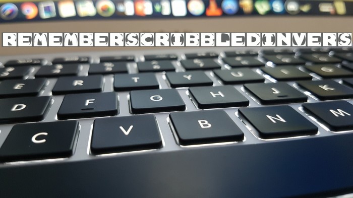 RememberScribbledInvers Font examples