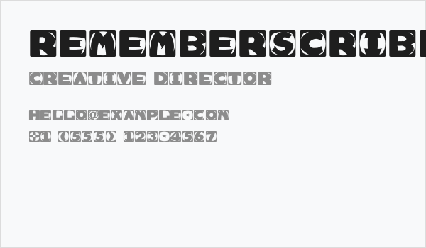 RememberScribbledInvers Business Card