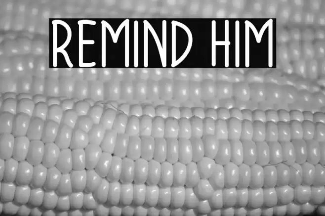 Remind Him Font examples