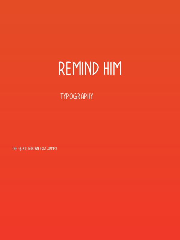 Remind Him Poster