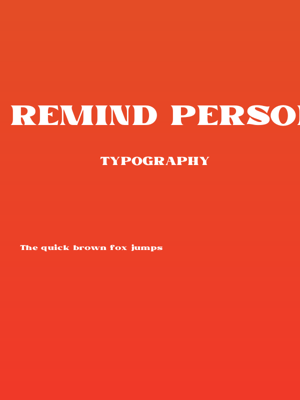 Remind Personal Use Poster