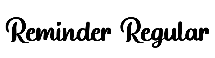 Reminder Regular  Frei Schriftart Herunterladen