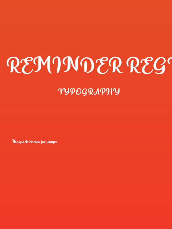 Reminder Regular Poster