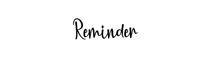Reminder  免费字体下载