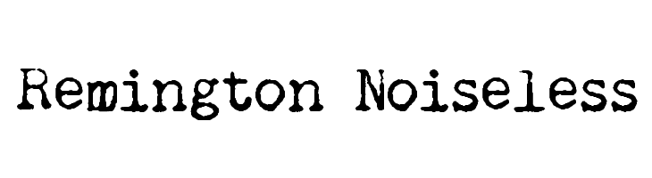 Remington Noiseless Font