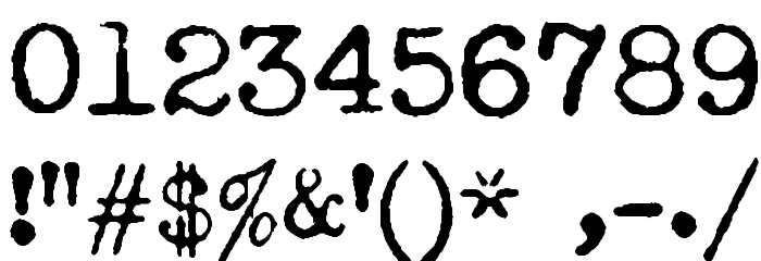 Remington Noiseless Font OTHER CHARS
