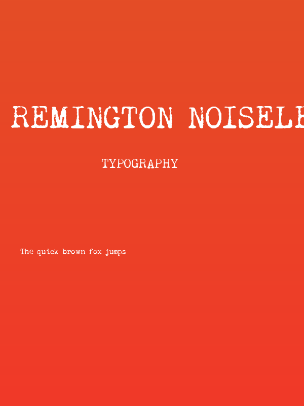 Remington Noiseless Poster