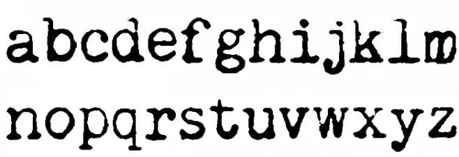 Remington Noiseless Font LOWERCASE