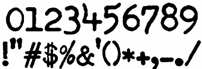 Remingtoned Type Font OTHER CHARS