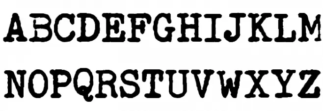Remingtoned Type Fonte MAIÚSCULAS