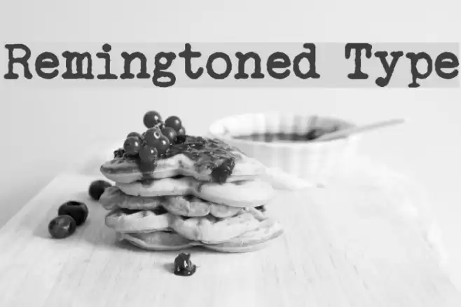 Remingtoned Type Font examples