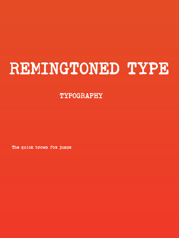 Remingtoned Type Poster