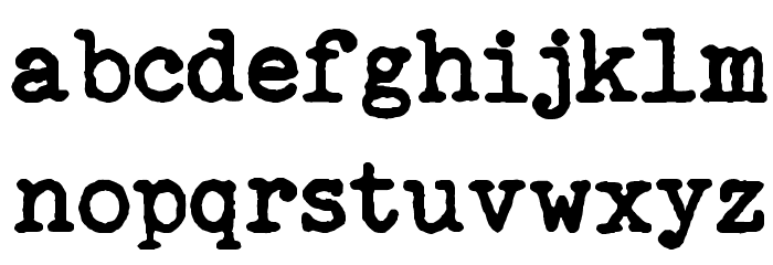Remingtoned Type Font LOWERCASE
