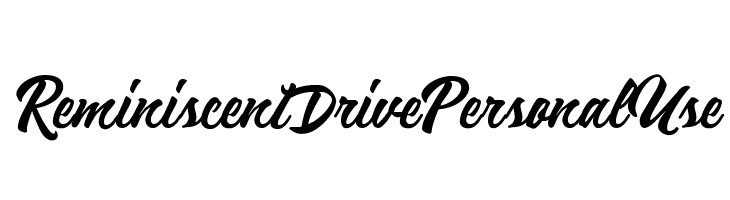 Reminiscent Drive Personal Use  Frei Schriftart Herunterladen
