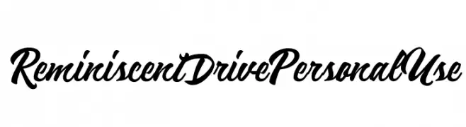 Reminiscent Drive Personal Use  नि: शुल्क फ़ॉन्ट्स डाउनलोड