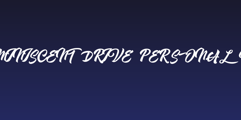 Reminiscent Drive Personal Use Social Header