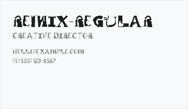 Remix-Regular Business Card