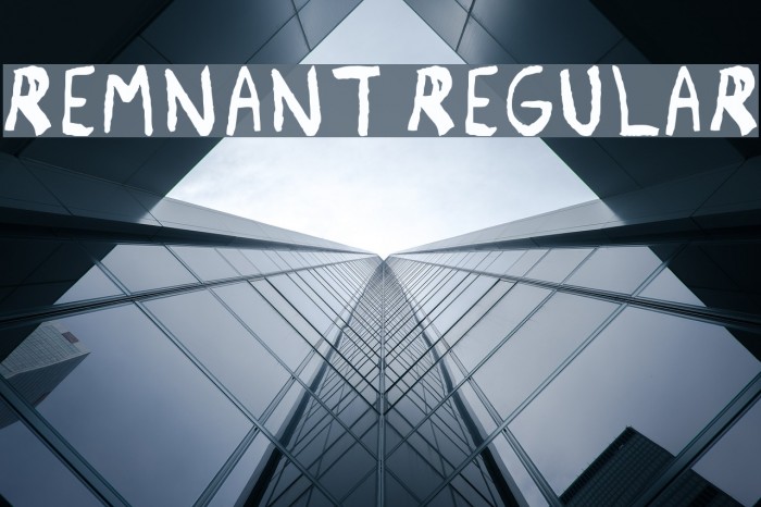 Remnant Regular Font examples