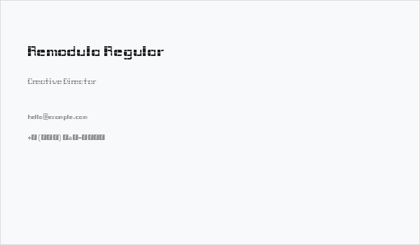 Remodula Regular Business Card
