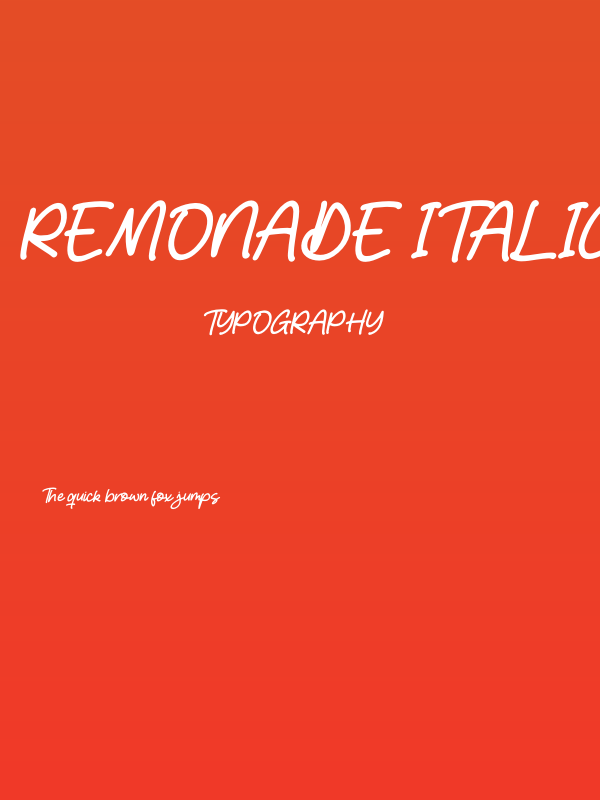 Remonade Italic Poster