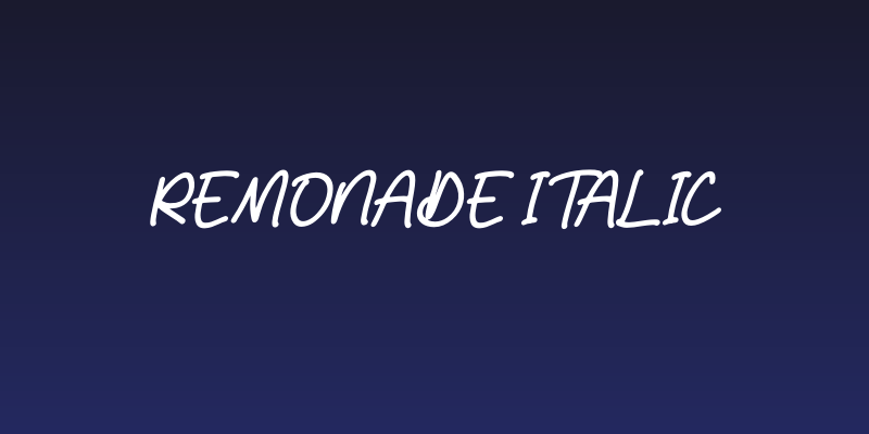Remonade Italic Social Header