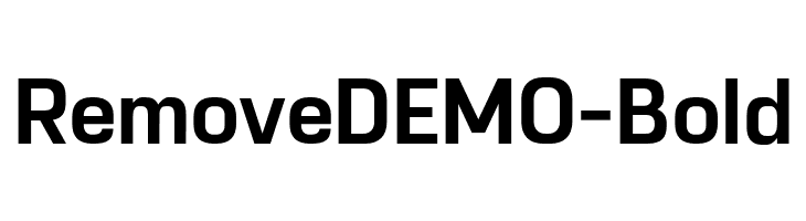 RemoveDEMO-Bold  Frei Schriftart Herunterladen
