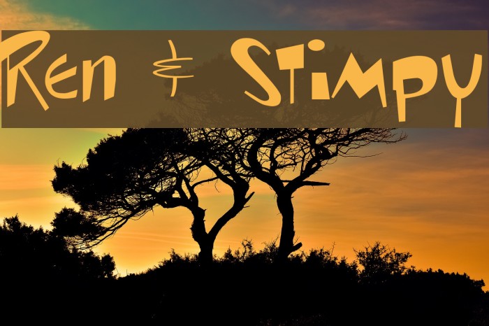 Ren & Stimpy Font examples
