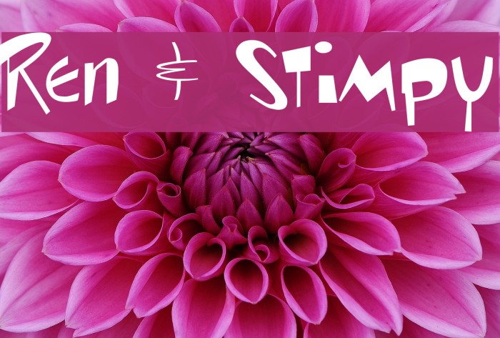 Ren & Stimpy Schriftart examples