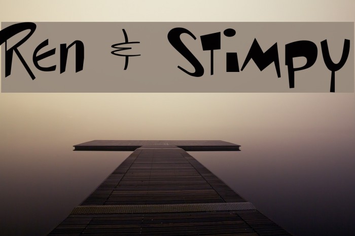 Ren & Stimpy Schriftart examples