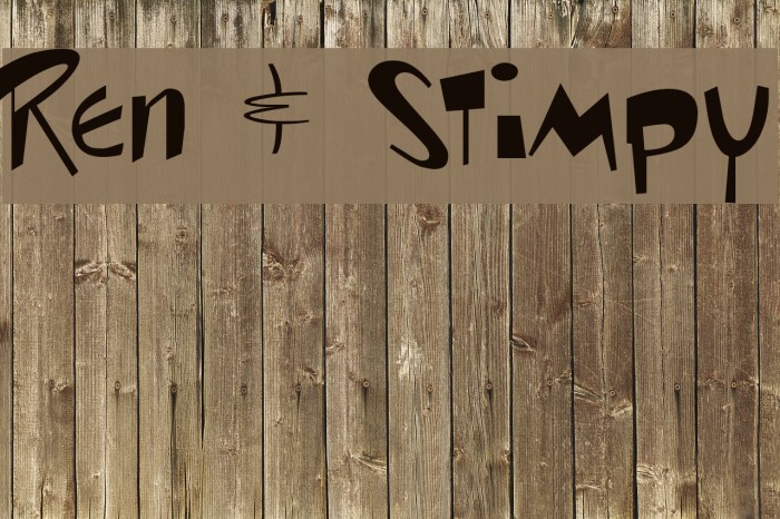 Ren & Stimpy Schriftart examples
