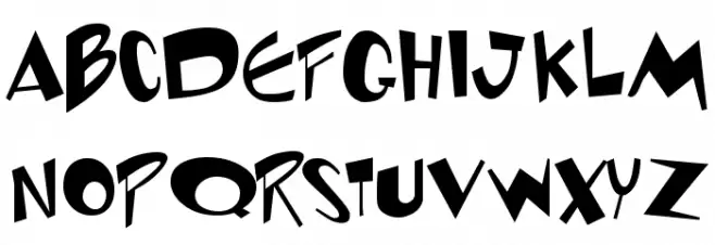 Ren & Stimpy Schriftart Groß