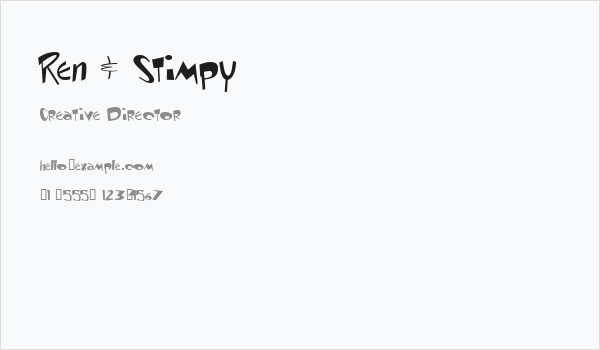 Ren & Stimpy Business Card