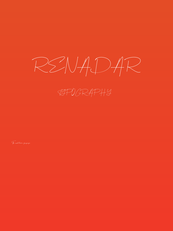 Renadar Poster