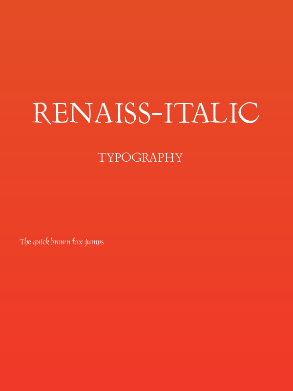 Renaiss-Italic Poster