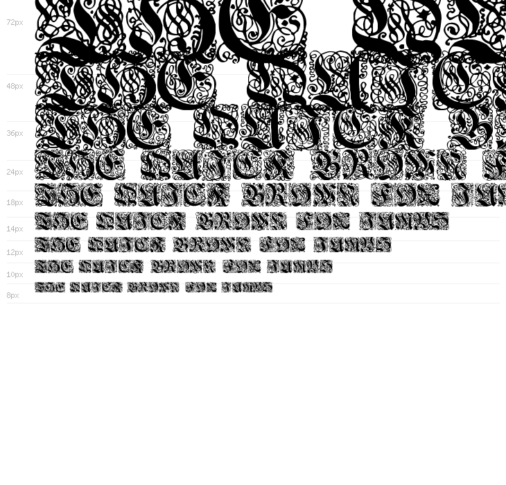 Renaissance-Initialen Waterfall