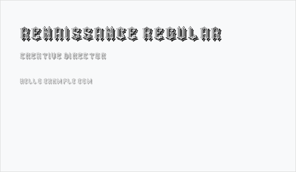 Renaissance Regular Business Card