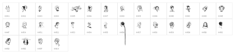 RenaissanceCoiffure Character Map