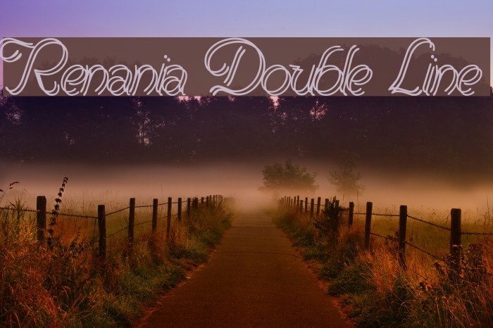 Renania Double Line Font examples
