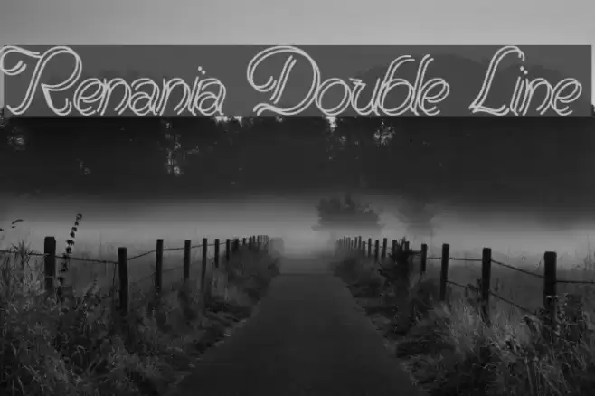 Renania Double Line Font examples