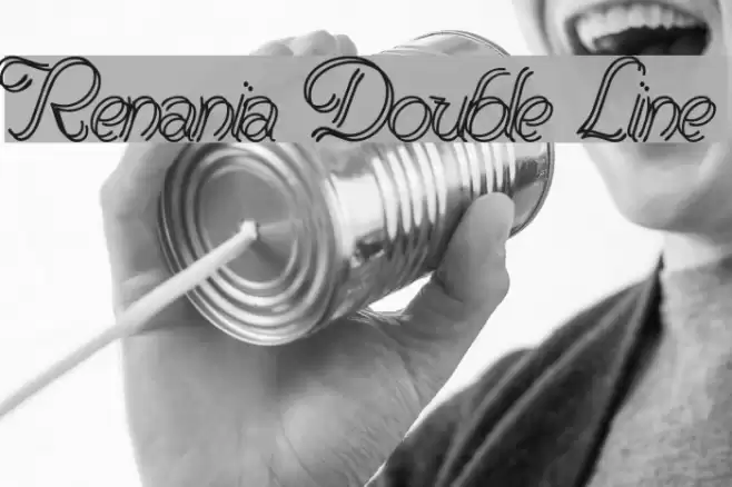 Renania Double Line Font examples