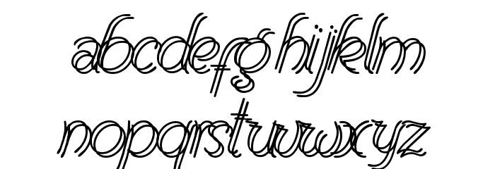 Renania Double Line Font LOWERCASE