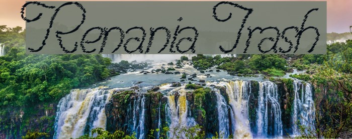 Renania Trash Font examples