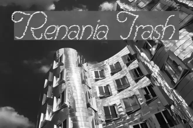 Renania Trash Font examples