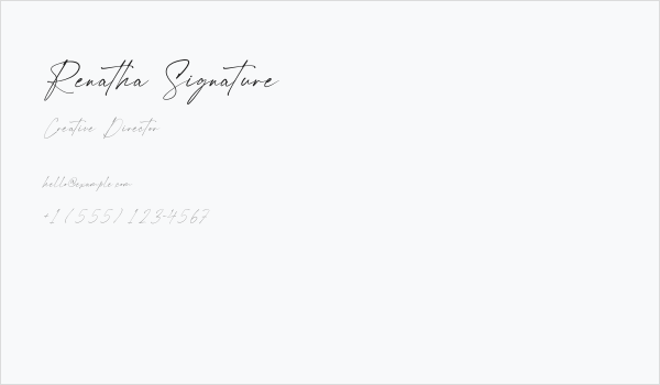 Renatha Signature Business Card