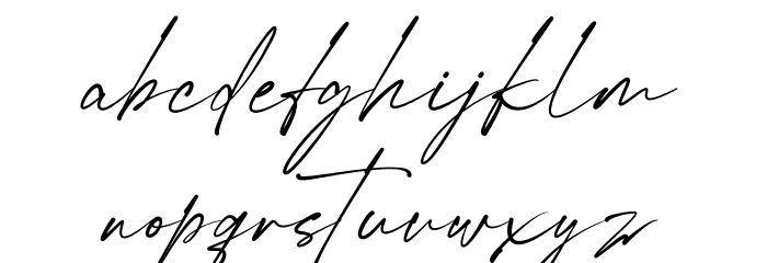 Renatha Signature Font LOWERCASE