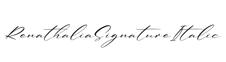 Renathalia Signature Italic  لخطوط تنزيل