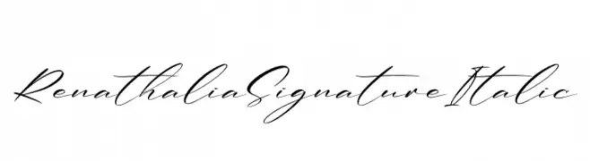 Renathalia Signature Italic  Frei Schriftart Herunterladen
