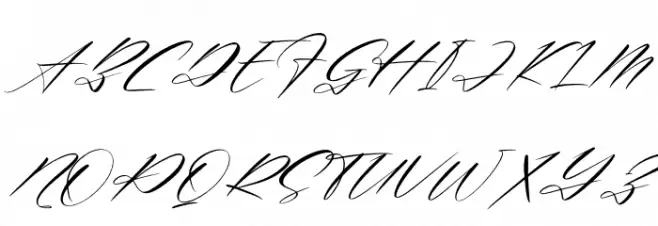 Renathalia Signature Italic フォント 大文字