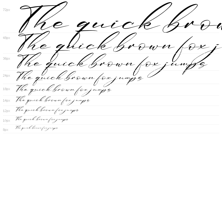 Renathalia Signature Italic Waterfall